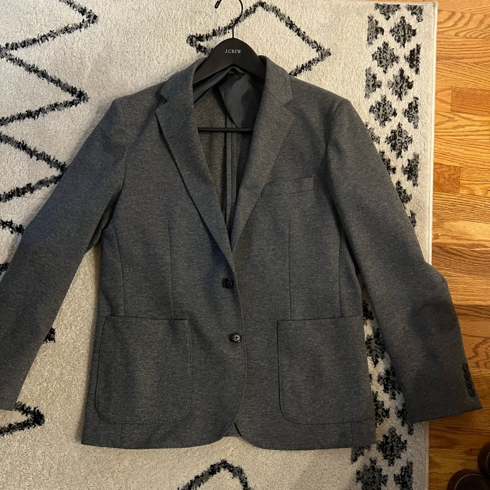 J Crew slim fit knit suit jacket in wool blend